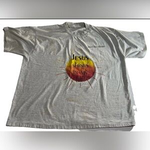 Vintage Gray "Jesus Shines in My Life" Graphic T-Shirt XL